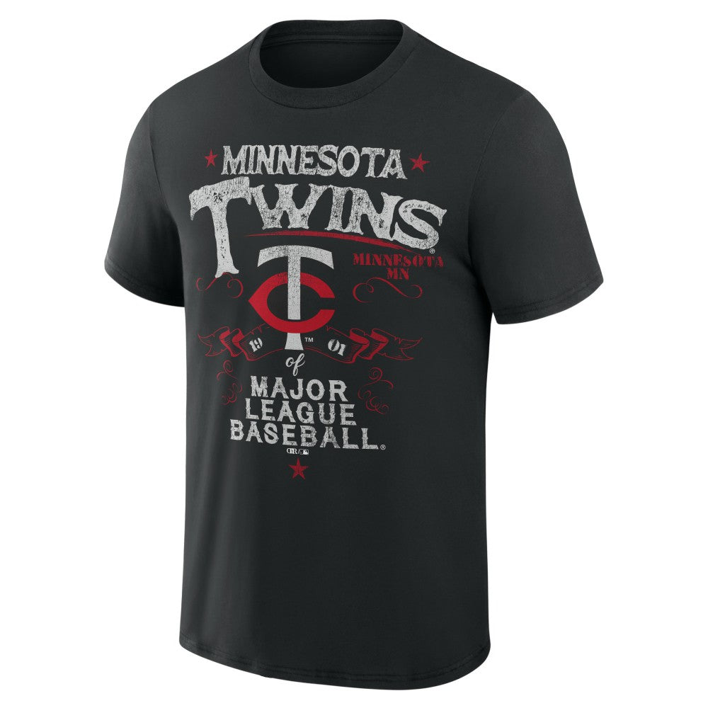 Minnesota Twins Darius Rucker Collection by Fanatics Beach Splatter T-Shirt - Black T-shirts