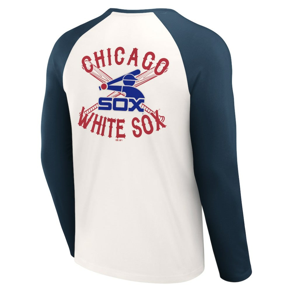Chicago White Sox Darius Rucker Collection by Fanatics Team Color Raglan T-Shirt - White/Navy T-shirts