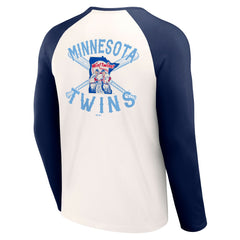 Minnesota Twins Darius Rucker Collection by Fanatics Team Color Raglan T-Shirt - White/Navy T-shirts