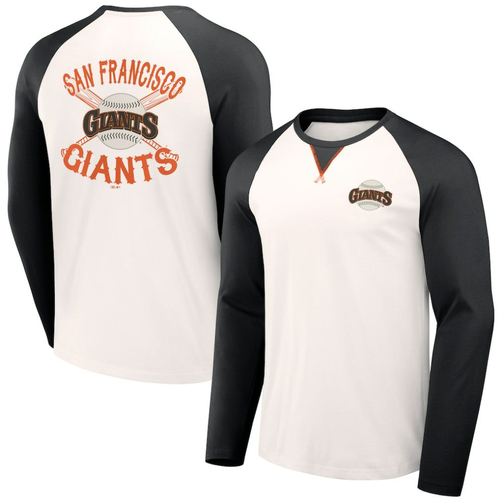 San Francisco Giants Darius Rucker Collection by Fanatics Team Color Raglan T-Shirt - White/Black T-shirts
