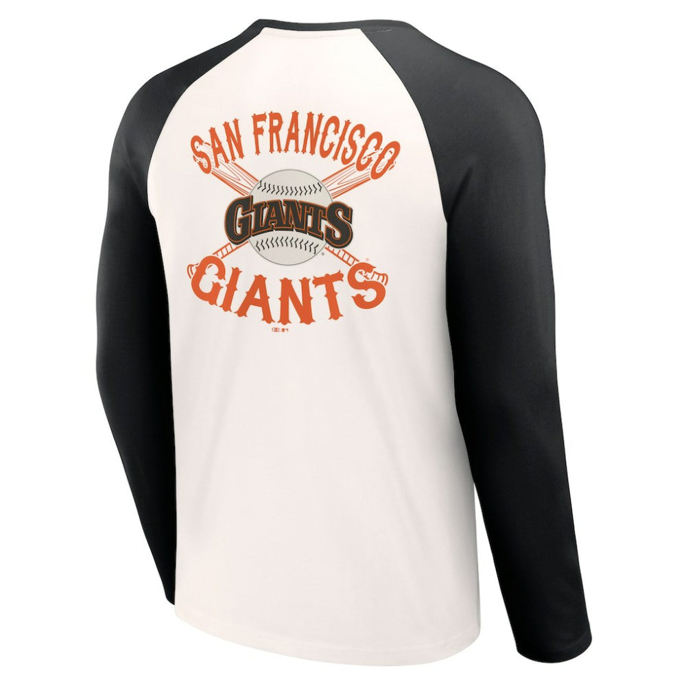San Francisco Giants Darius Rucker Collection by Fanatics Team Color Raglan T-Shirt - White/Black T-shirts