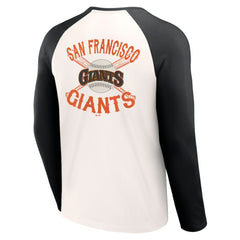 San Francisco Giants Darius Rucker Collection by Fanatics Team Color Raglan T-Shirt - White/Black T-shirts