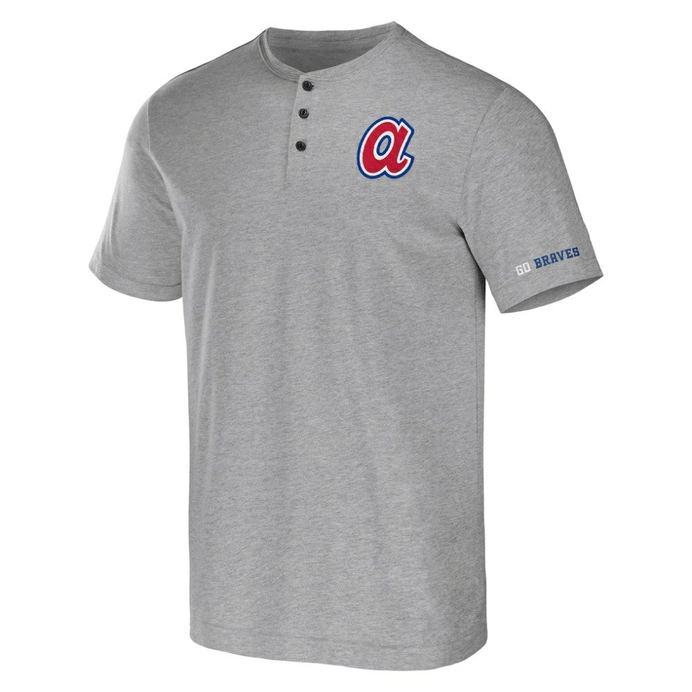 Atlanta Braves Darius Rucker Collection by Fanatics Henley T-Shirt - Heather Gray T-shirts
