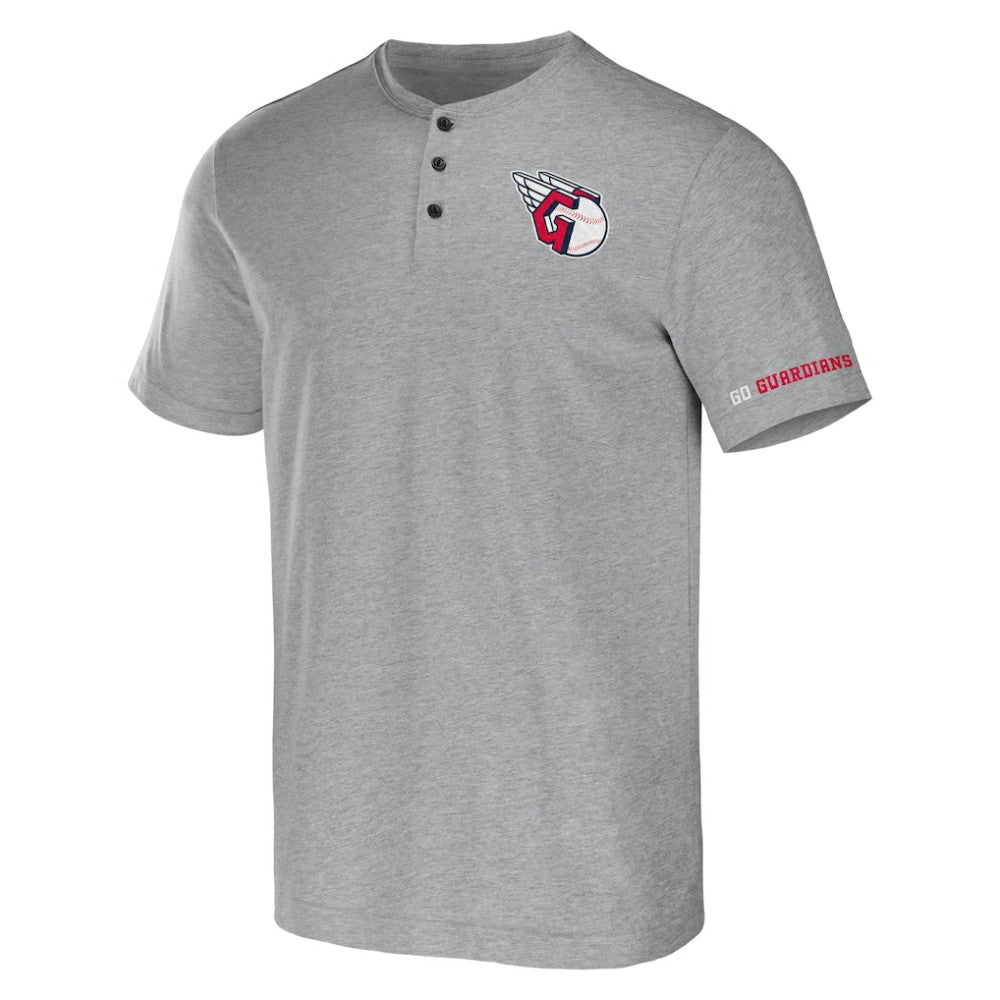 Cleveland Guardians Darius Rucker Collection by Fanatics Henley T-Shirt - Heather Gray T-shirts