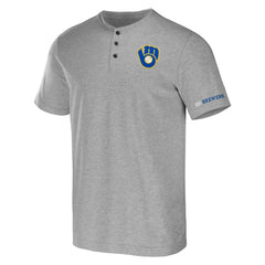 Milwaukee Brewers Darius Rucker Collection by Fanatics Henley T-Shirt - Heather Gray T-shirts