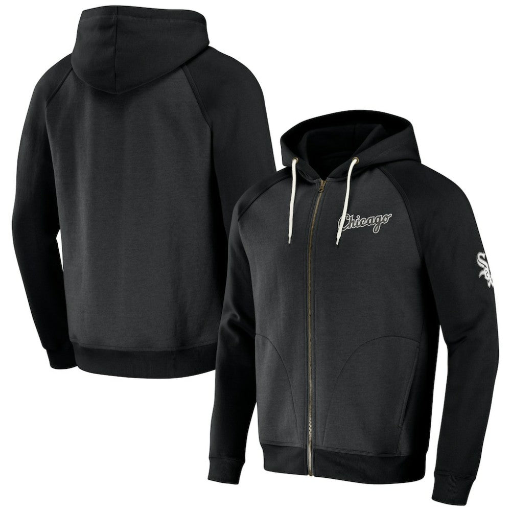 Chicago White Sox Darius Rucker Collection by Fanatics Raglan Full-Zip Hoodie - Black Hoodies