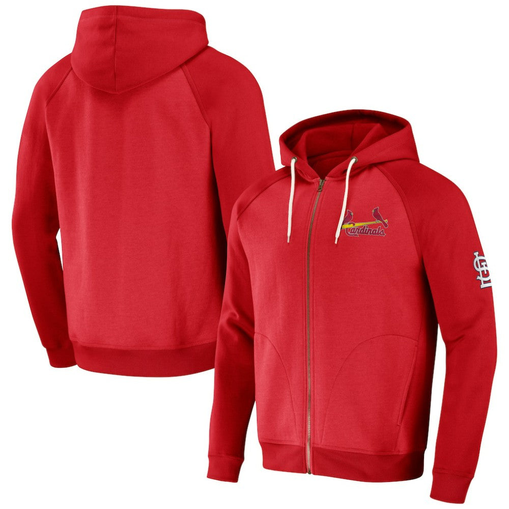St. Louis Cardinals Darius Rucker Collection by Fanatics Raglan Full-Zip Hoodie - Red Hoodies