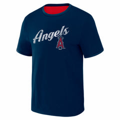 Los Angeles Angels Darius Rucker Collection by Fanatics Two-Way Ringer Reversible T-Shirt - Red/Navy T-shirts