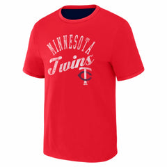 Minnesota Twins Darius Rucker Collection by Fanatics Two-Way Ringer Reversible T-Shirt - Navy/Red T-shirts