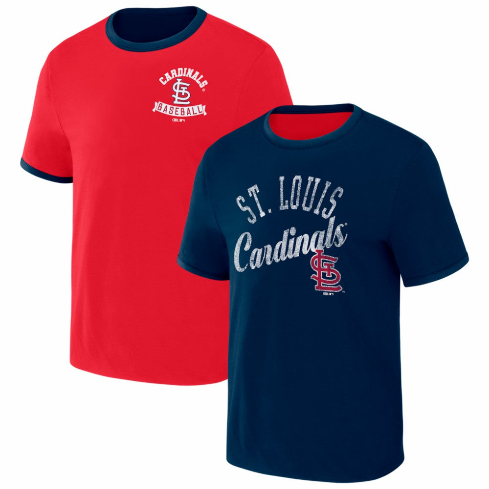 St. Louis Cardinals Darius Rucker Collection by Fanatics Two-Way Ringer Reversible T-Shirt - Red/Navy T-shirts