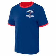 Texas Rangers Darius Rucker Collection by Fanatics Two-Way Ringer Reversible T-Shirt - Royal/Red T-shirts