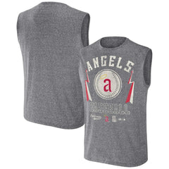 Los Angeles Angels Darius Rucker Collection by Fanatics Relaxed-Fit Muscle Tank Top - Charcoal Tanks