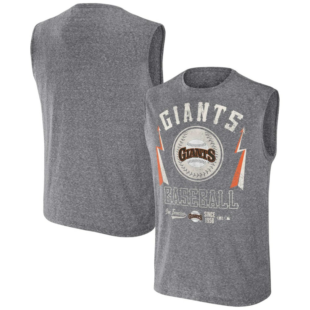 San Francisco Giants Darius Rucker Collection by Fanatics Relaxed-Fit Muscle Tank Top - Charcoal Tanks