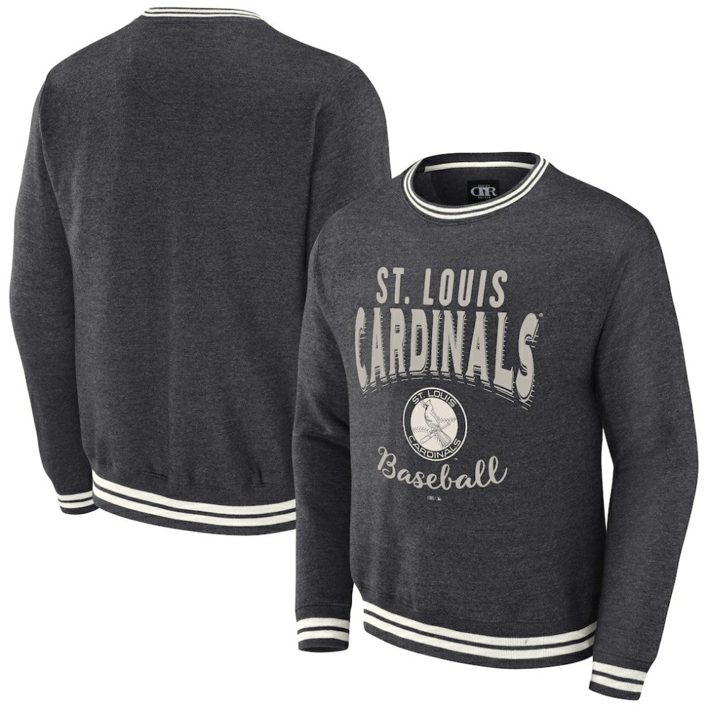 St. Louis Cardinals Darius Rucker Collection by Fanatics Vintage Pullover Sweatshirt - Heather Charcoal Pullover