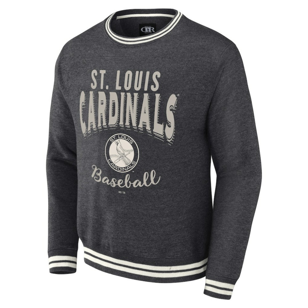 St. Louis Cardinals Darius Rucker Collection by Fanatics Vintage Pullover Sweatshirt - Heather Charcoal Pullover