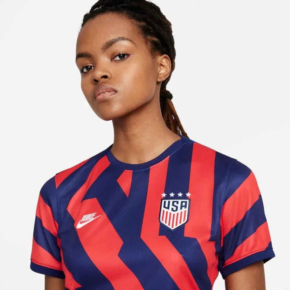 Nike 2021-22 USA Women Away Soccer Jersey - Navy-Red