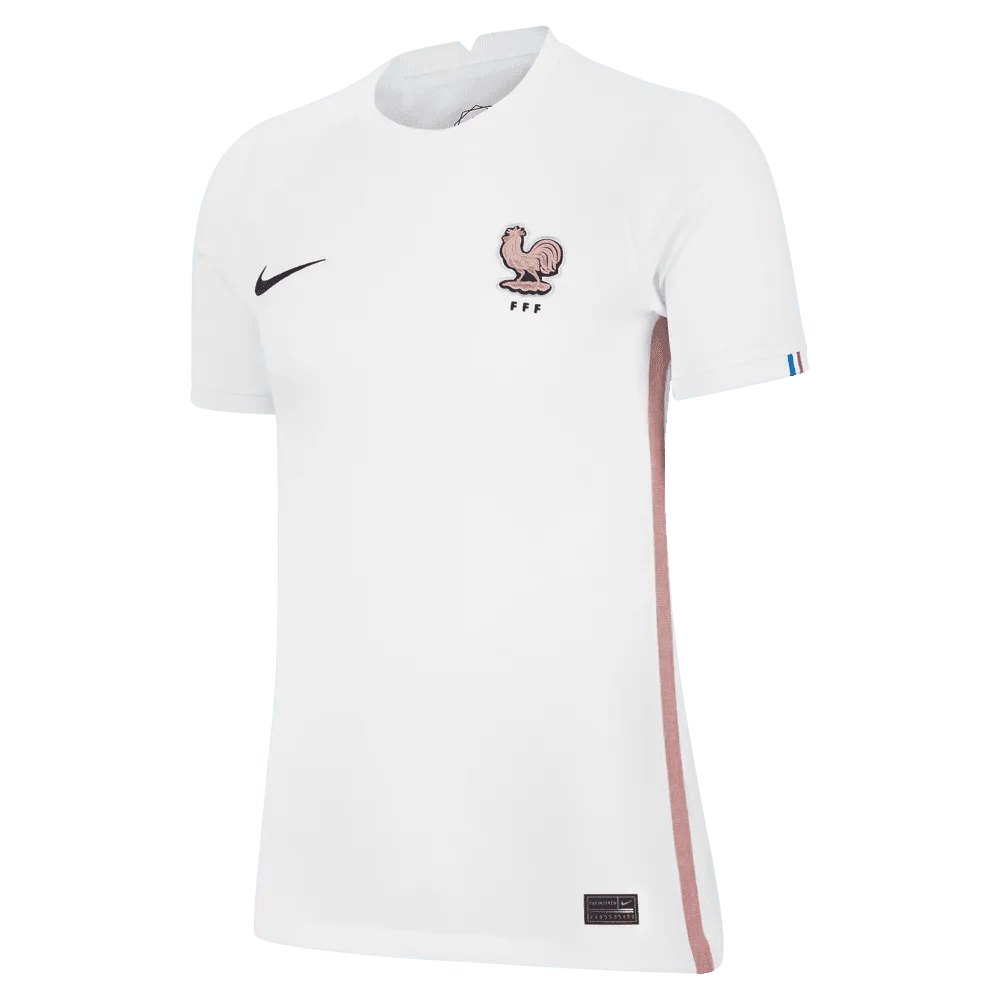 Nike France Women's EC22 Away Soccer Jersey - White-Pink Glaze