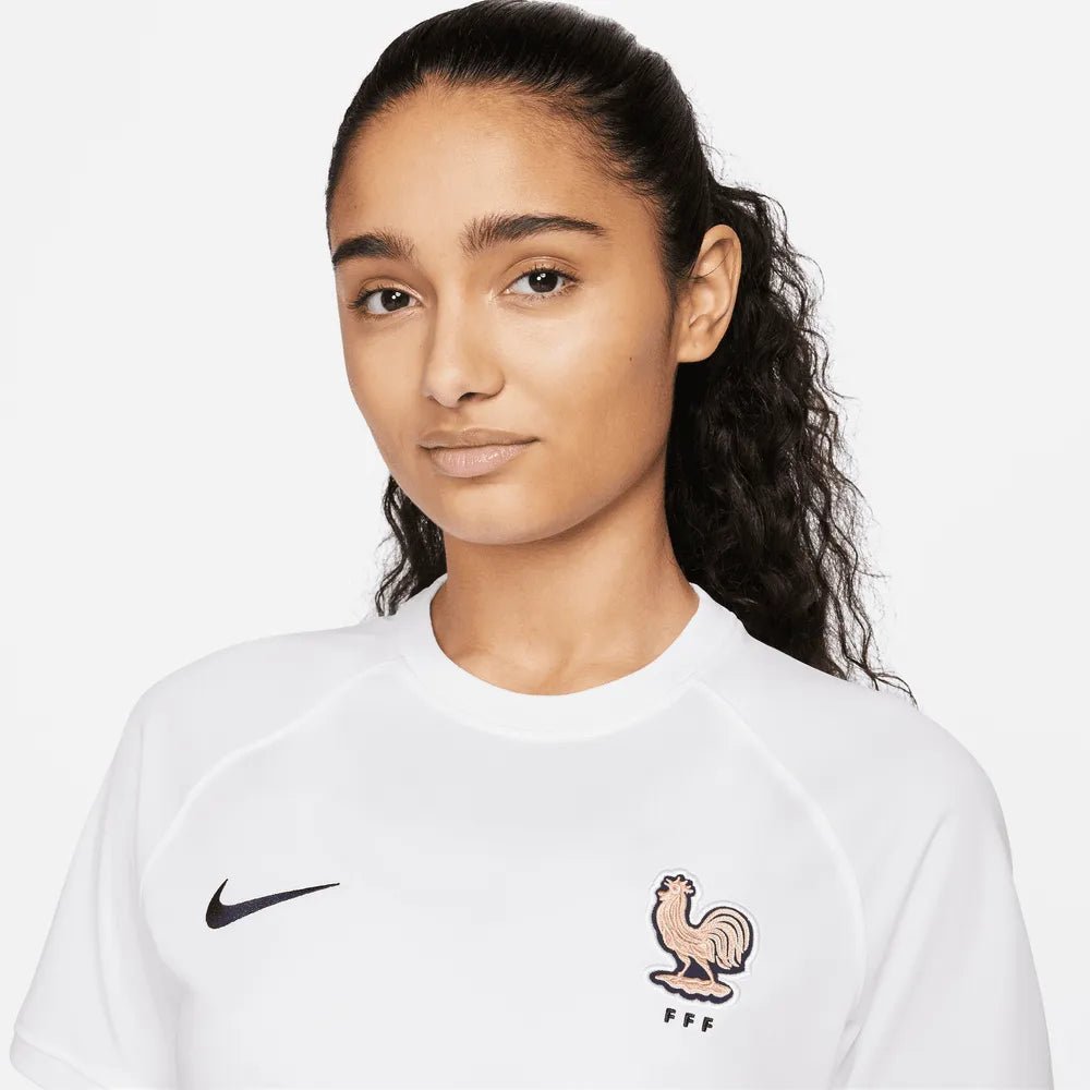 Nike France Women's EC22 Away Soccer Jersey - White-Pink Glaze