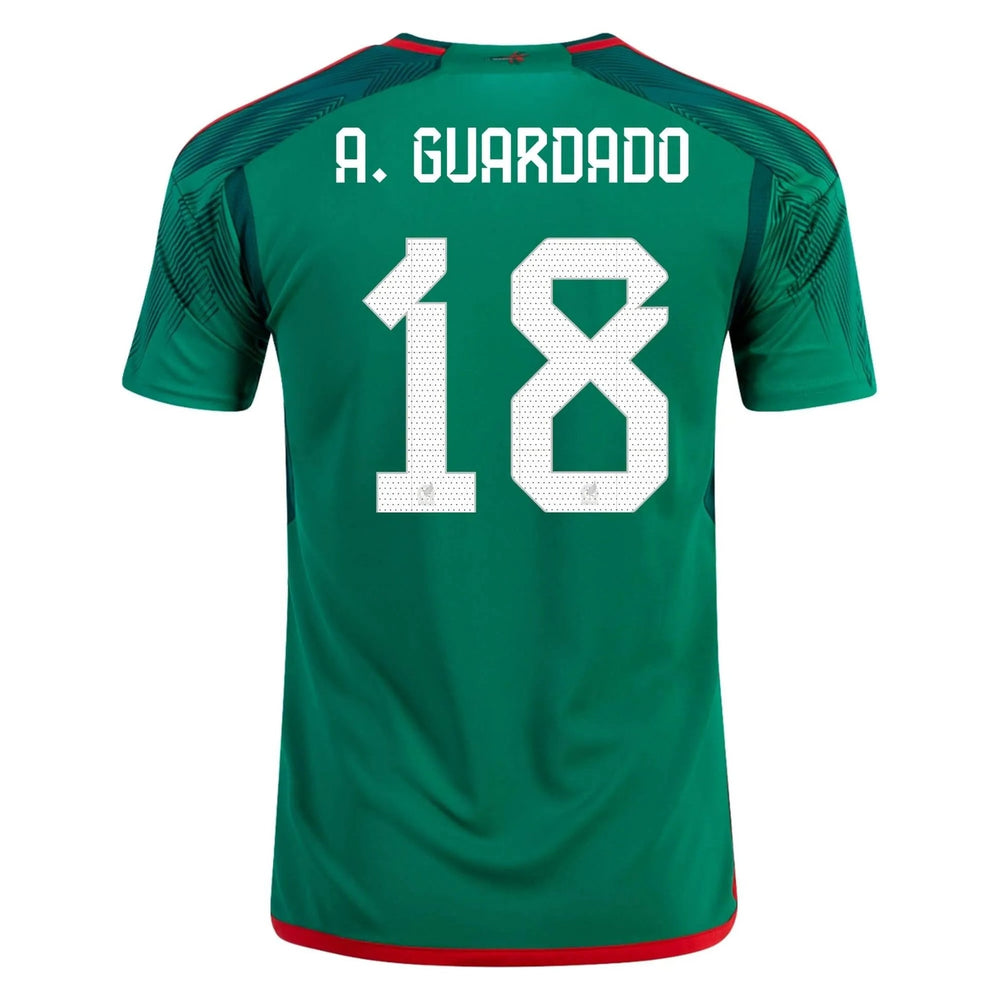 Adidas 2022-23 Mexico Home Soccer Jersey - Green-Red