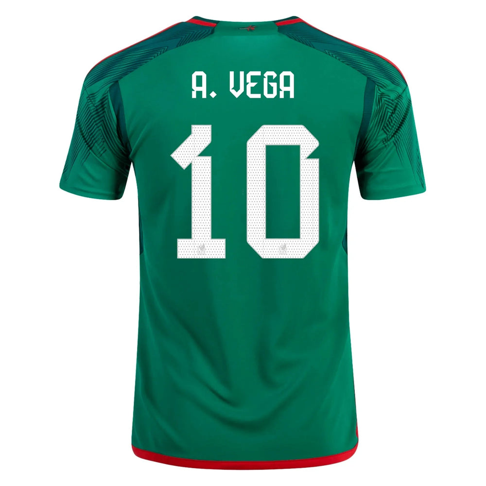 Adidas 2022-23 Mexico Home Soccer Jersey - Green-Red