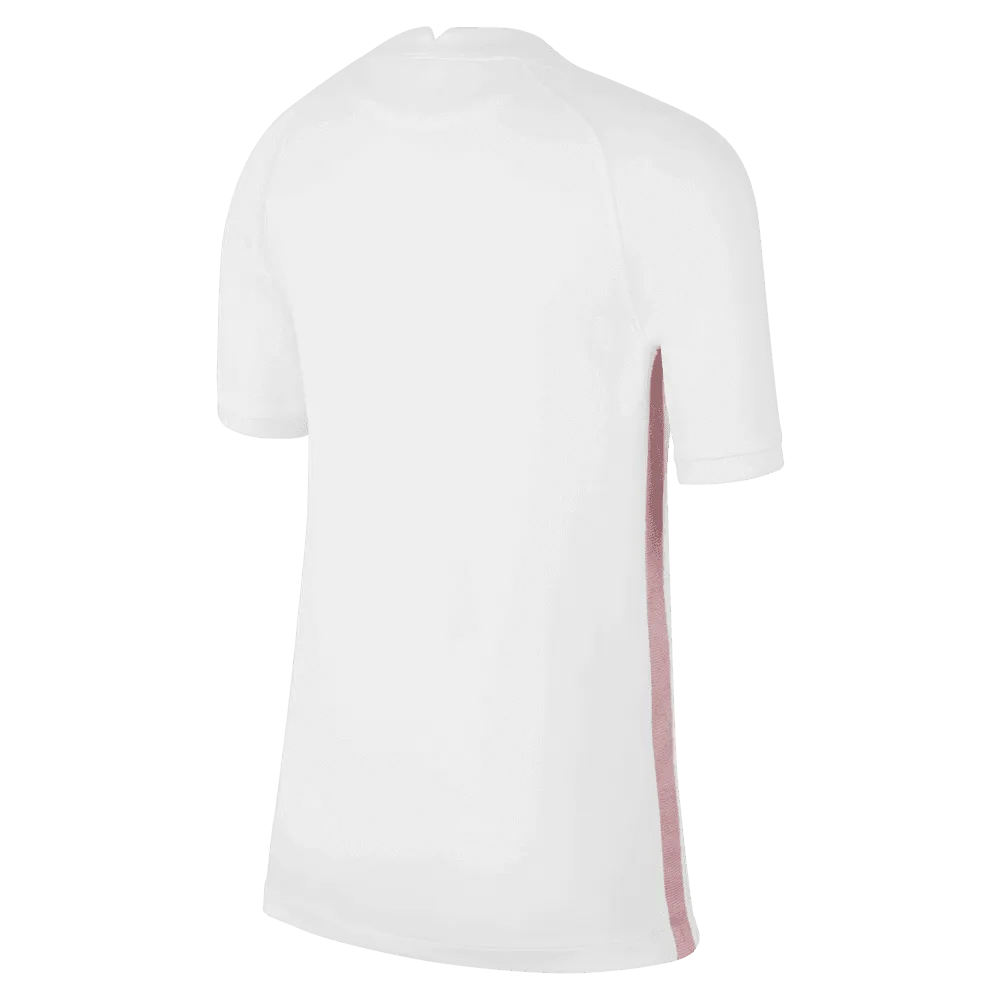 Nike 2022-23 France Away Youth Soccer Jersey White-Pink Glaze-Blue