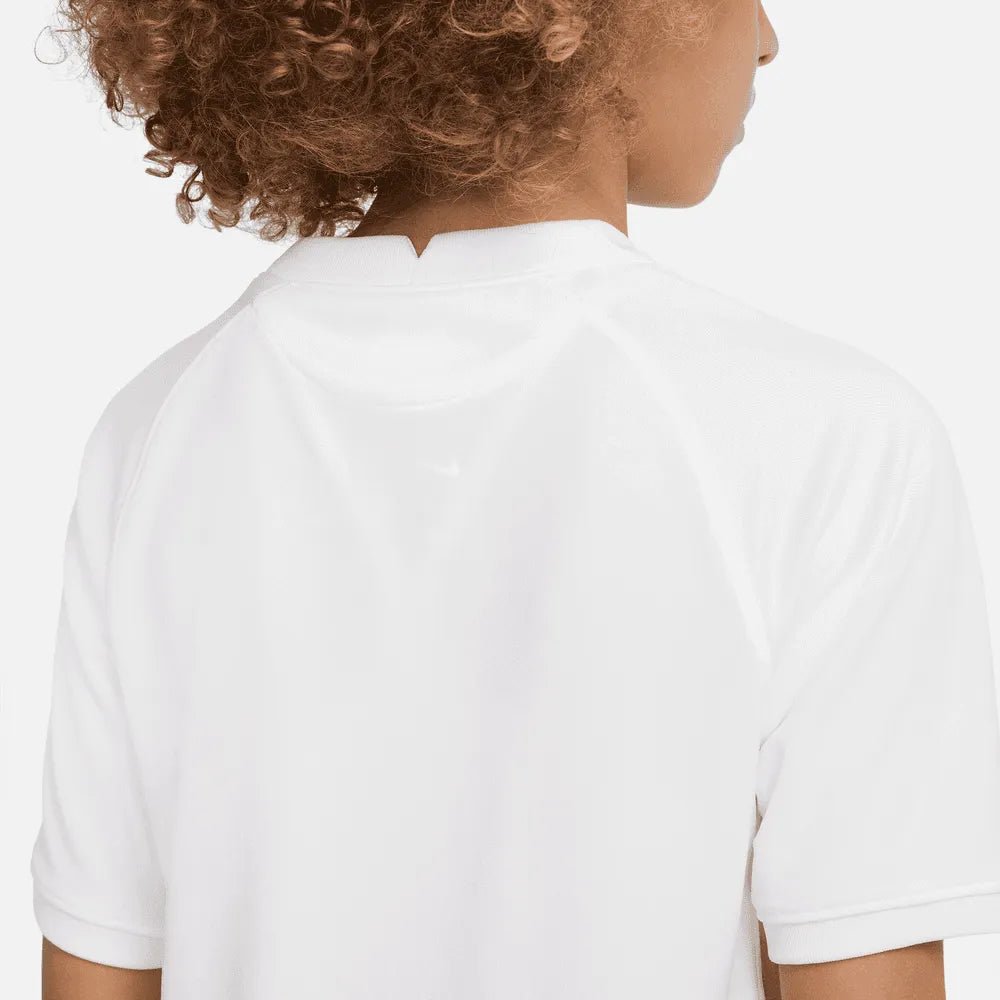 Nike 2022-23 France Away Youth Soccer Jersey White-Pink Glaze-Blue