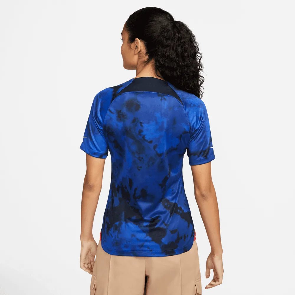 Nike 2022-23 USA Away Women 4 Star Soccer Jersey Bright Blue-White