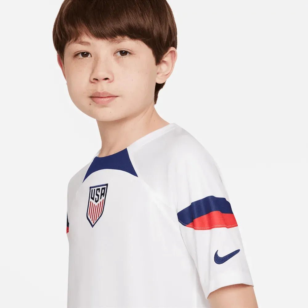 Nike 2022-23 USA Home Youth Soccer Jersey White-Loyal Blue