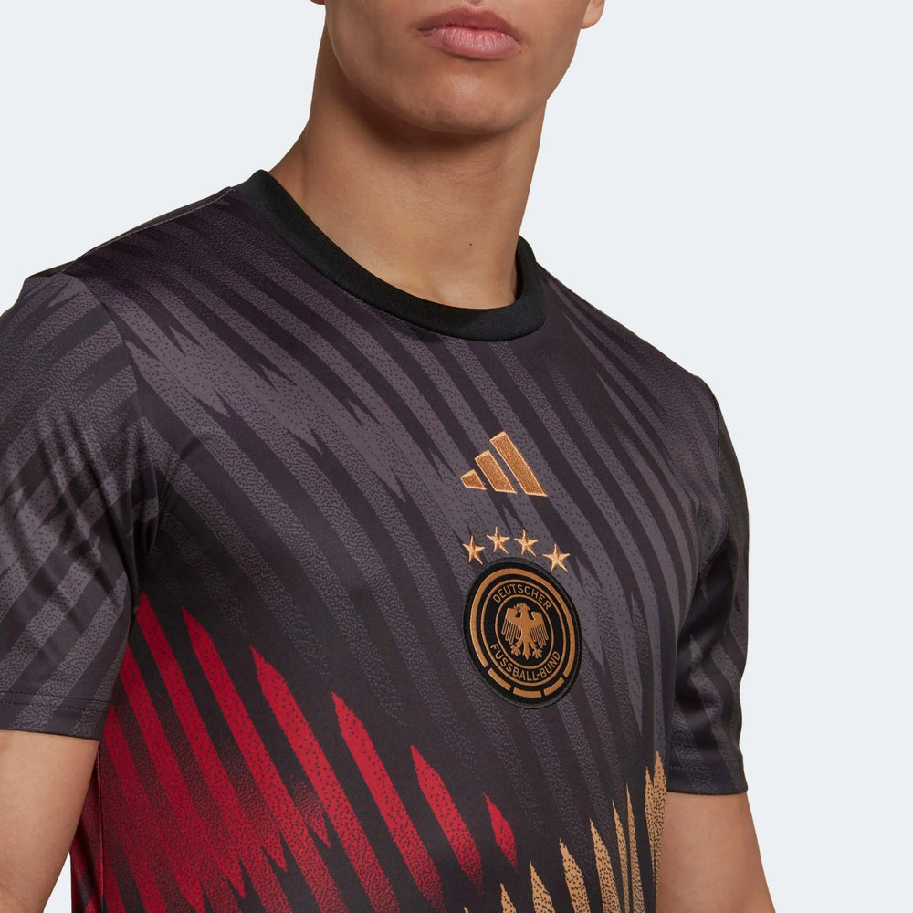 Adidas 2022-23 Germany Pre-Match Soccer Jersey - Black-Grey-Red