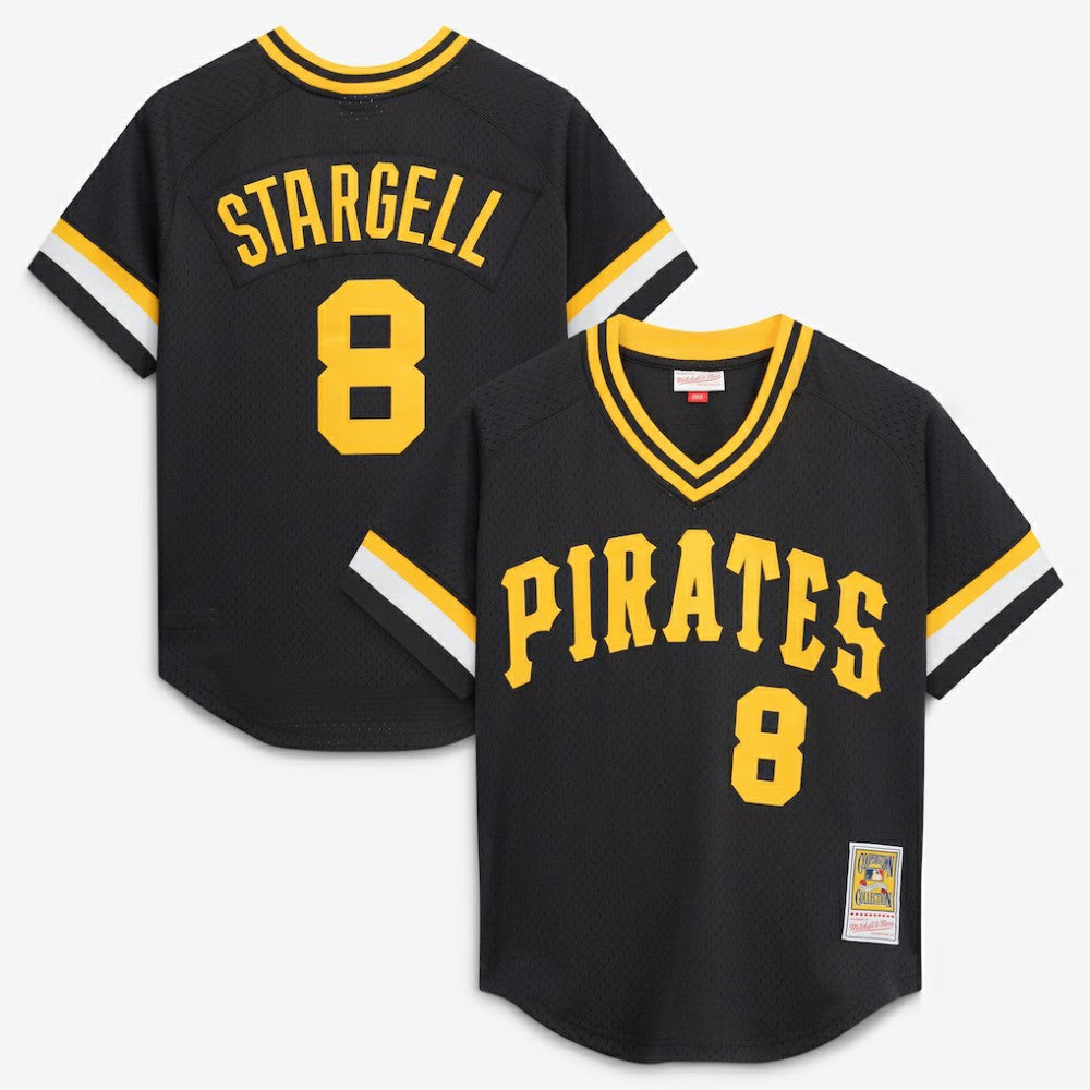Willie Stargell Pittsburgh Pirates Mitchell & Ness Authentic Batting Practice Jersey - Black Jerseys