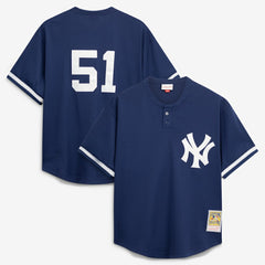 Bernie Williams New York Yankees Mitchell & Ness Authentic Batting Practice Jersey - Navy Jerseys