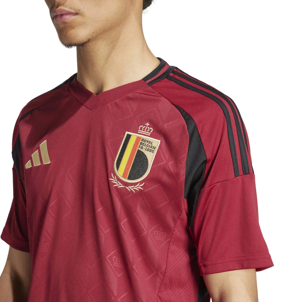 Adidas 2024-25 Belgium Men's Stadium Home Soccer Jersey