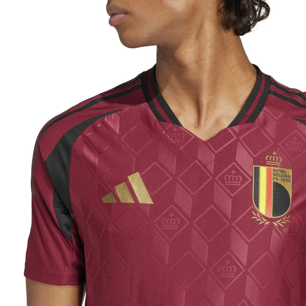 Adidas 2024-25 Belgium Men's Authentic Home Soccer Jersey