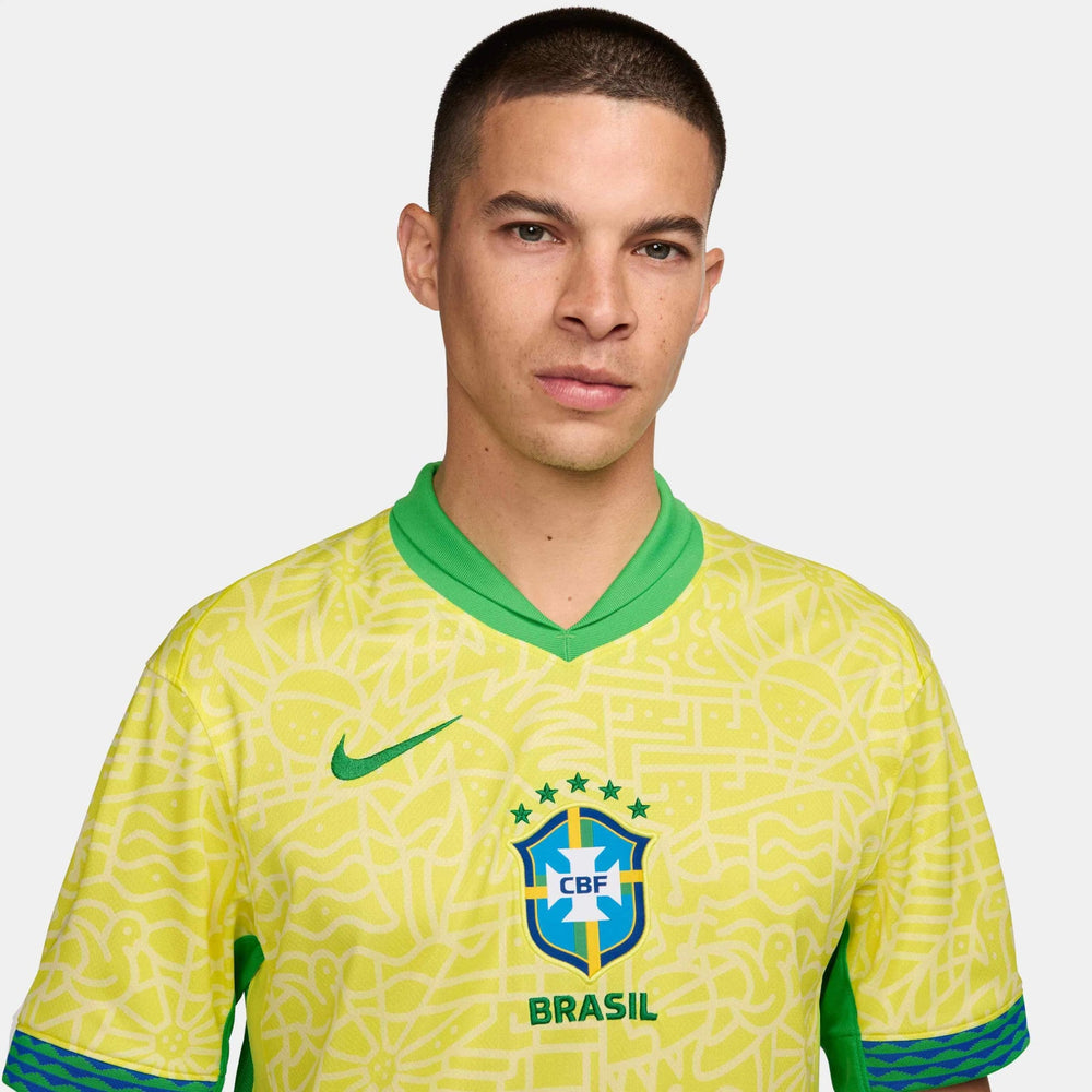 Nike 2024-25 Brazil Men's Stadium Home Soccer Jersey