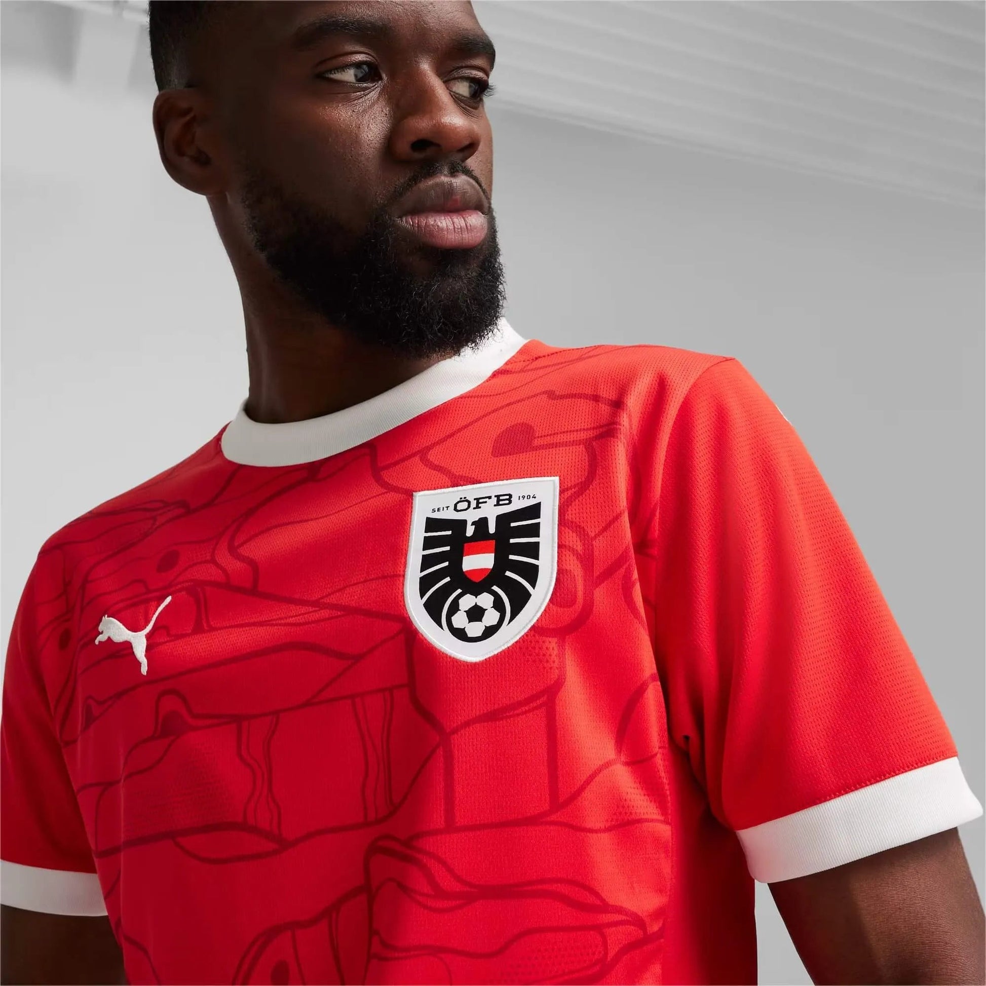 Puma 2024-25 Austria Men's Stadium Home Soccer Jersey