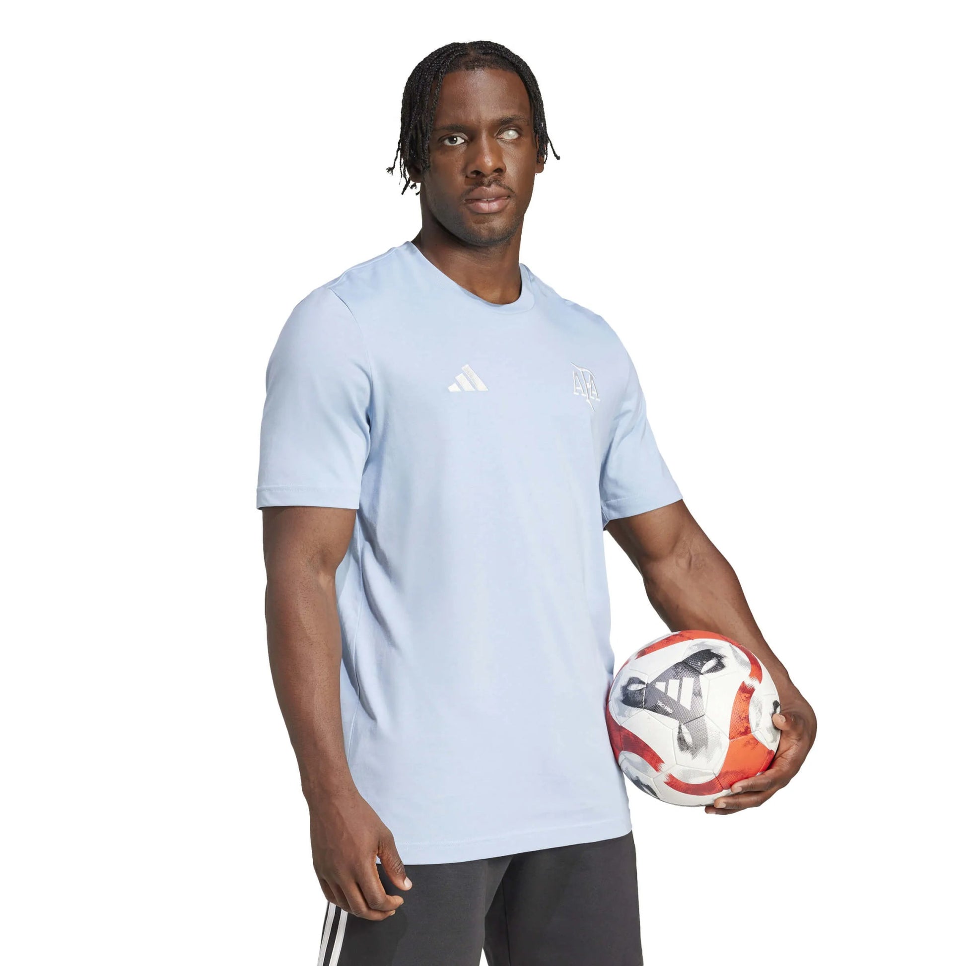 Adidas 2025 Argentina Men's 50th Anniversary DNA Tee Black / Light Onix
