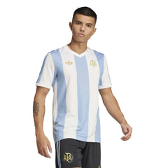 Adidas 2025 Argentina Men's 50th Anniversary Stadium Soccer Jersey Ambient Sky / Cloud White