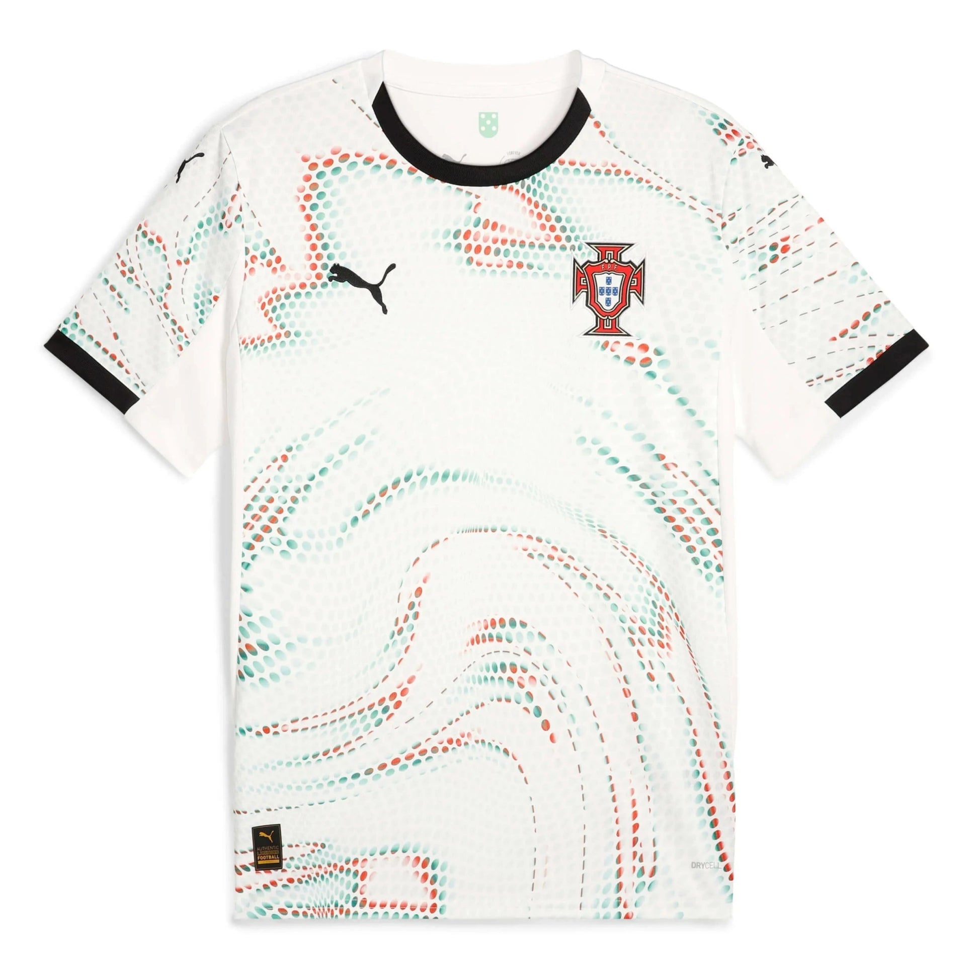 Puma 2025-26 Portugal Men's Stadium Away Soccer Jersey Puma White-Puma Black