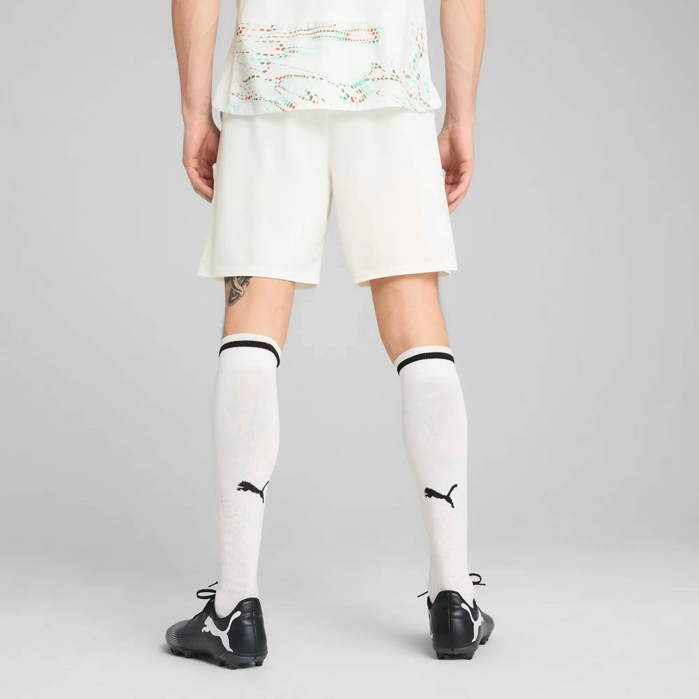 Puma 2025-26 Portugal Men's Stadium Away Soccer Shorts Puma White-Puma Black