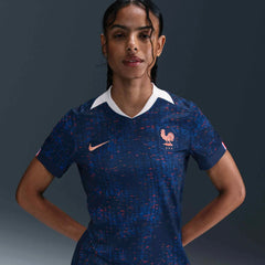 Nike 2025 France Women's Stadium Home Soccer Jersey Blue Void/Light Madder Root