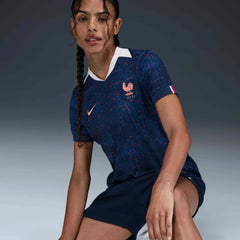 Nike 2025 France Women's Stadium Home Soccer Jersey Blue Void/Light Madder Root