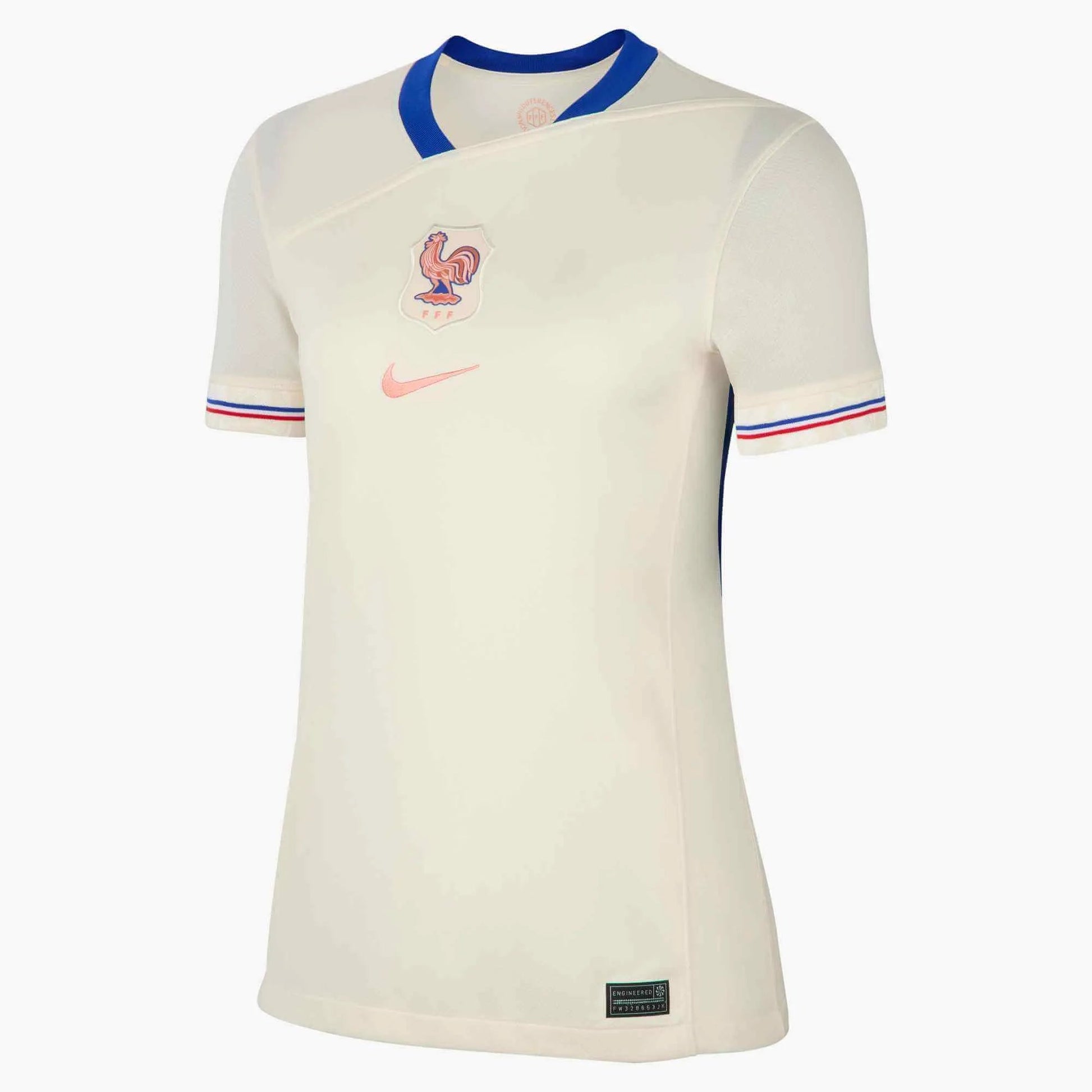 Nike 2025 France Women's Stadium Away Soccer Jersey Pale Ivory/Bright Blue/Light Madder Root
