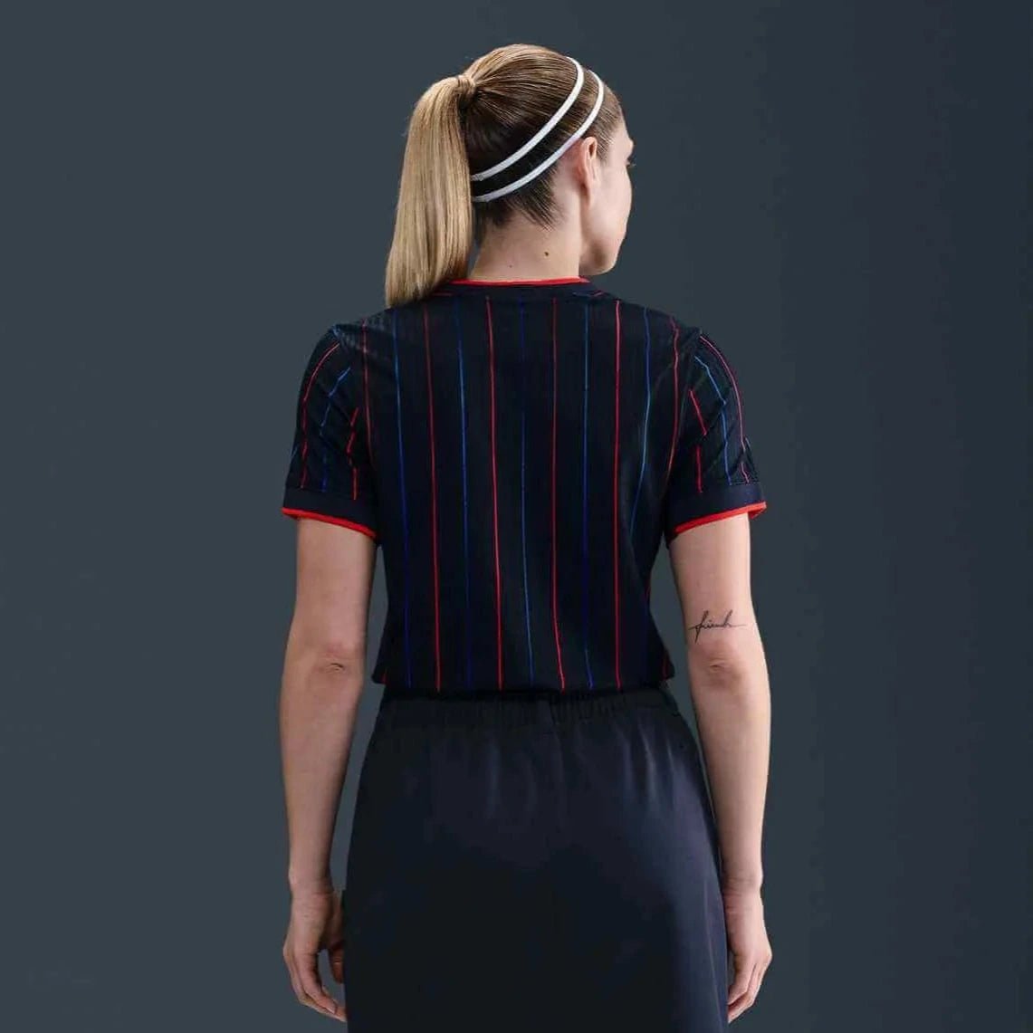 Nike 2025 USA Women's 4-Star Authentic Away Soccer Jersey Obsidian/Challenge Red/Challenge Red