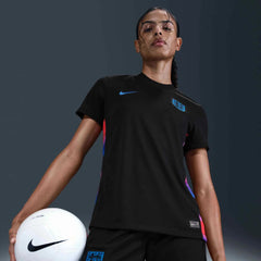 Nike 2025 England Women's Stadium Away Soccer Jersey Black/Light Photo Blue
