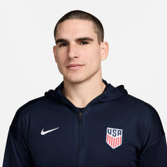 Nike 2024-25 USA Men's Strike Hoodie Track Jacket Obsidian/Sport Red/White