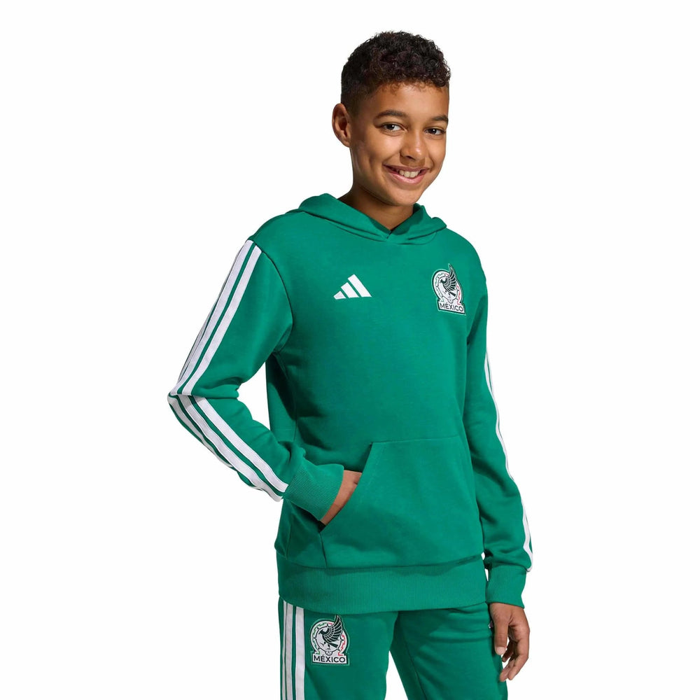 Adidas 2026 Mexico Youth Hoodie Bold Green