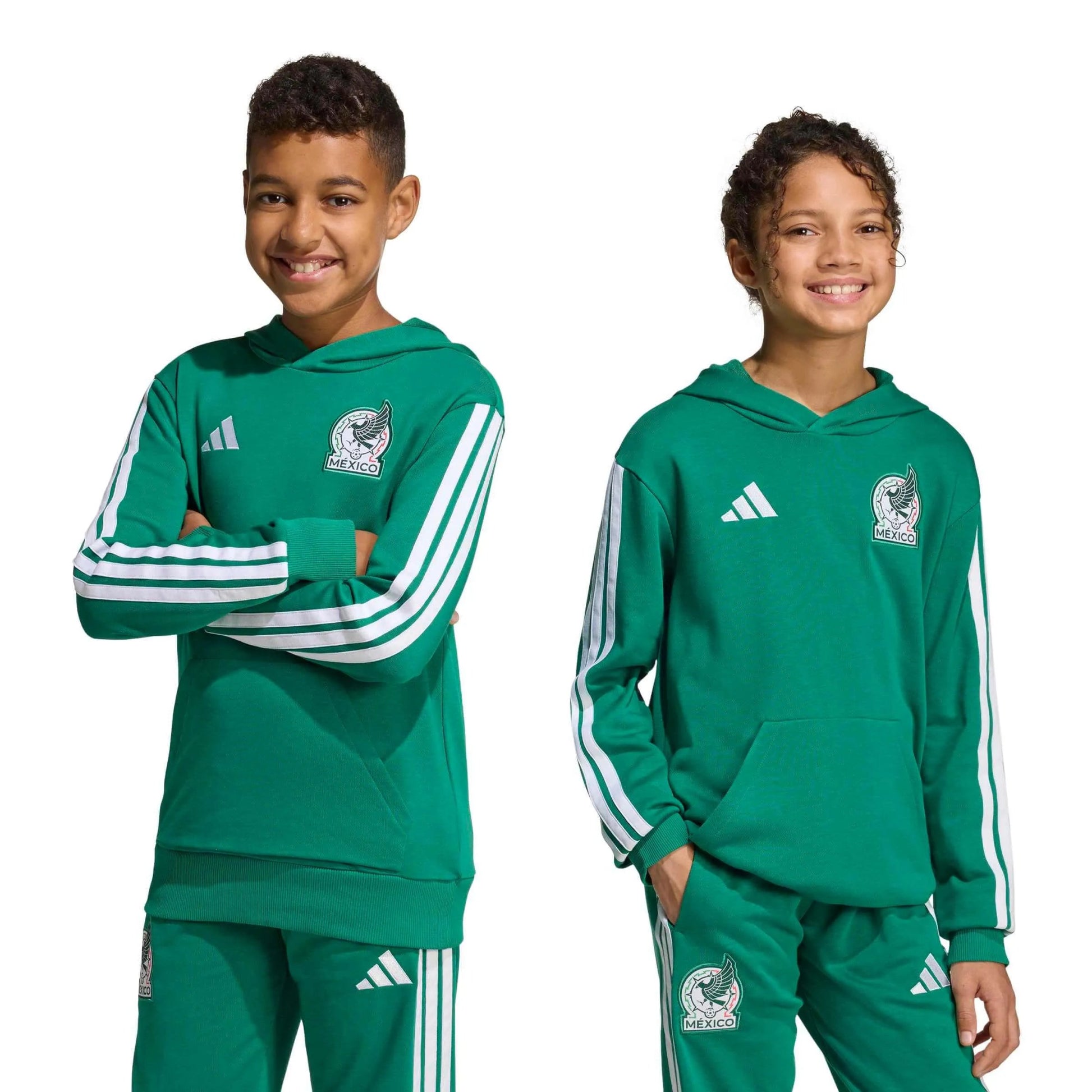 Adidas 2026 Mexico Youth Hoodie Bold Green