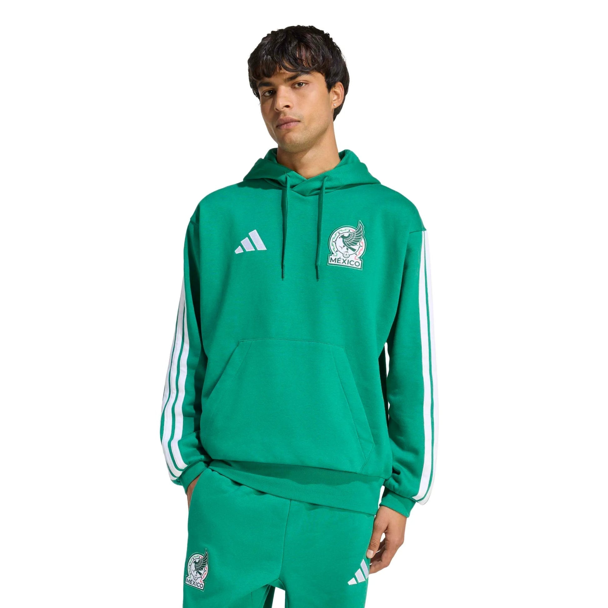 Adidas 2026 Mexico Men's DNA Hoodie Bold Green