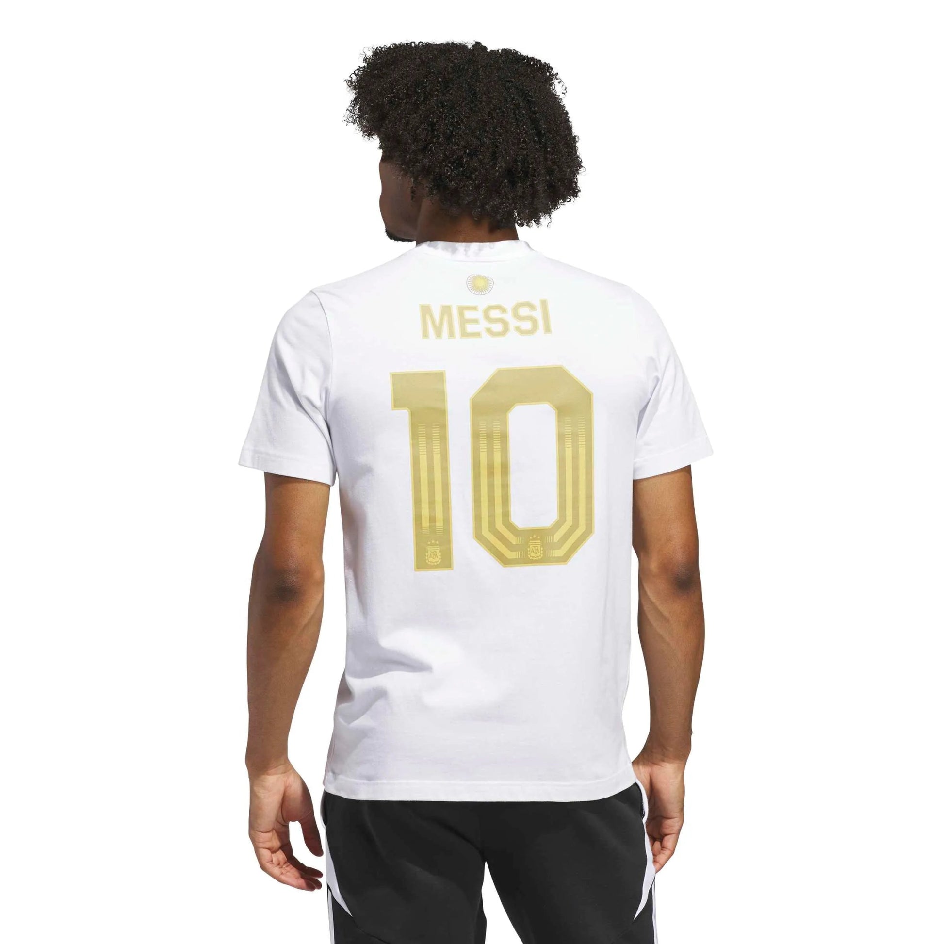 Adidas 2026 Argentina Men's Messi Name And Number Tee White