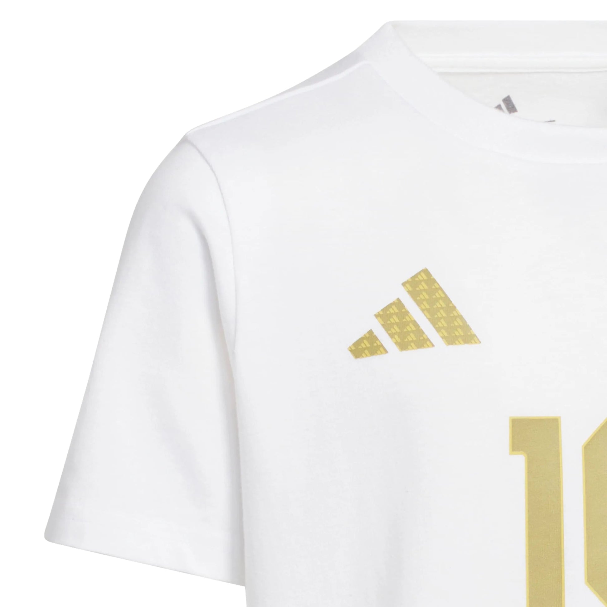 Adidas 2026 Argentina Youth Messi Name And Number Tee White
